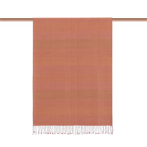 Copper Block Striped Reversible Silk Scarf