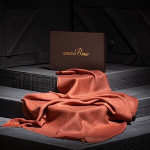 Copper Cashmere Wool Silk Prime Scarf - Thumbnail