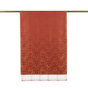 ipekevi - Copper Cintemani Jacquard Silk Scarf (1)