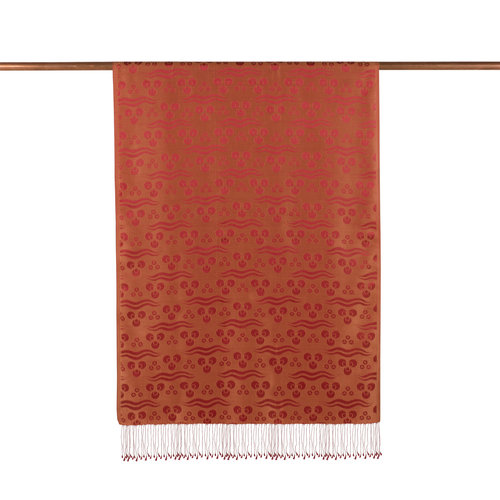 Copper Cintemani Jacquard Silk Scarf