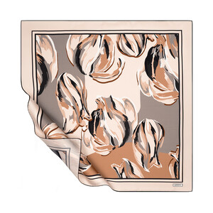 Copper Grey Spring Dreams Twill Silk Scarf - Thumbnail