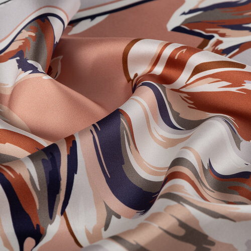 Copper Grey Spring Dreams Twill Silk Scarf