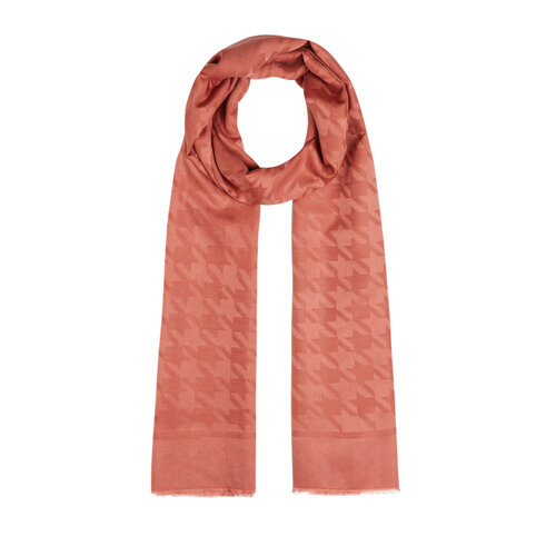 Copper Houndstooth Cotton Silk Scarf