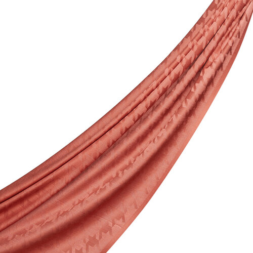 Copper Houndstooth Cotton Silk Scarf