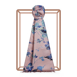 ipekevi - Copper Leaf Vine Print Silk Scarf ipekevi - Copper Leaf Vine Print Silk Scarf
