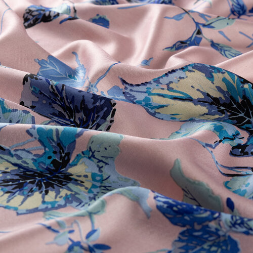 Copper Leaf Vine Print Silk Scarf