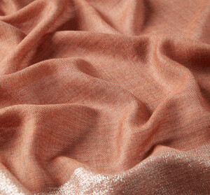 ipekevi - Copper Lurex Farba Wool Silk Scarf (1)