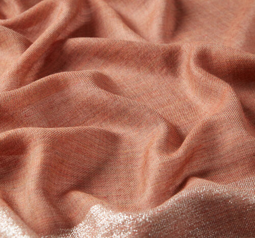 Copper Lurex Farba Wool Silk Scarf