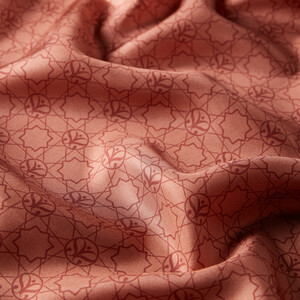 Copper Mini Seljuk Monogram Silk Twill Scarf - Thumbnail