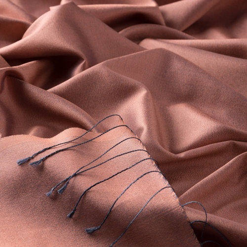 Copper Plain Silk Scarf