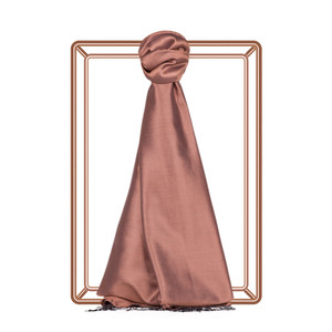 Copper Plain Silk Scarf - Thumbnail