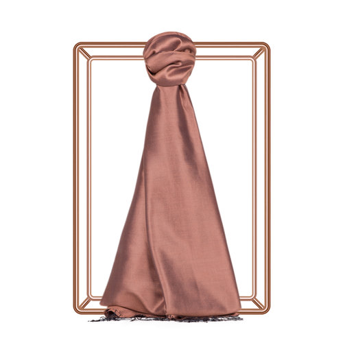 Copper Plain Silk Scarf