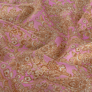 ipekevi - Copper Powder Mezopotamya Model 06 Print Tencel Scarf (1)