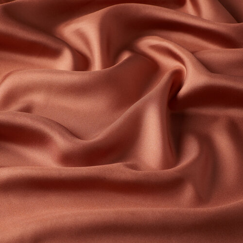 Copper Red Frame Silk Twill Scarf