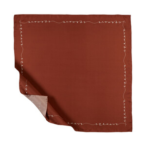 Copper Red Signature Silk Twill Scarf - Thumbnail