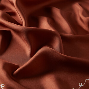 Copper Red Signature Silk Twill Scarf - Thumbnail
