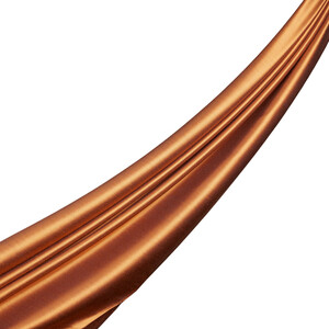 Copper Reversible Silk Neck Scarf - Thumbnail