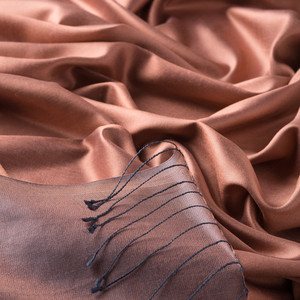 Copper Reversible Silk Scarf - Thumbnail