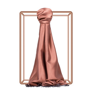 Copper Reversible Silk Scarf - Thumbnail