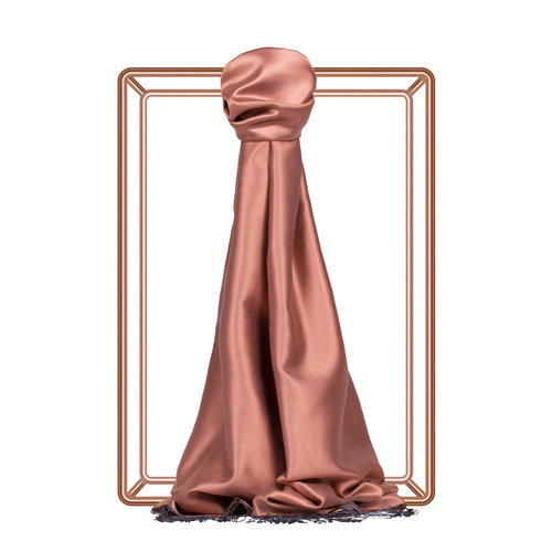 Copper Reversible Silk Scarf