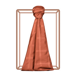 Copper Satin Silk Scarf - Thumbnail