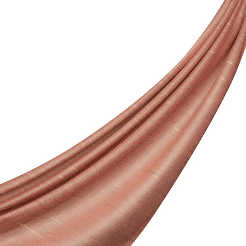 Copper Shantung Wool Silk Scarf