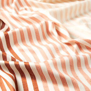 Copper Striped Silk Scarf - Thumbnail