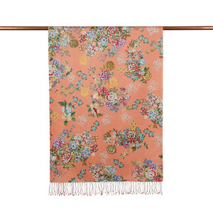 ipekevi - Copper Waterside Garden Print Silk Scarf (1)