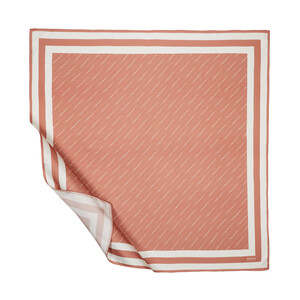 Copper White Signature Silk Twill Scarf - Thumbnail