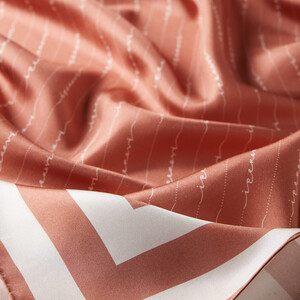 ipekevi - Copper White Signature Silk Twill Scarf (1)