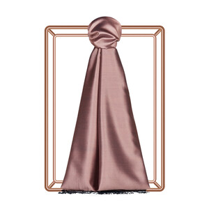 Coral Bronze Reversible Silk Scarf - Thumbnail