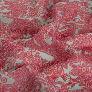 ipekevi - Coral Mezopotamya Model 06 Print Tencel Scarf (1)