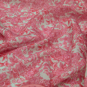 Coral Mezopotamya Model 06 Print Tencel Scarf - Thumbnail
