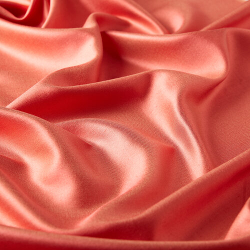 Coral Reversible Silk Neck Scarf