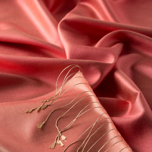 Coral Reversible Silk Neck Scarf