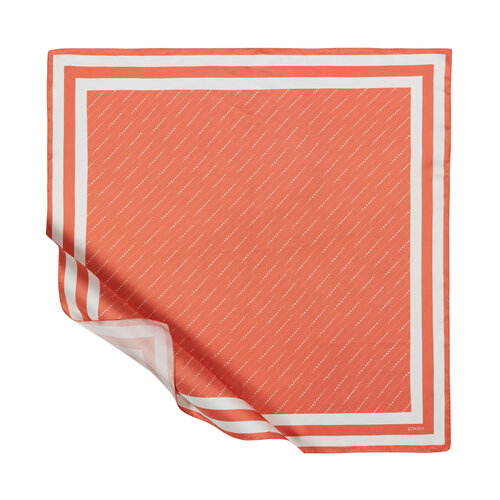 Coral Signature Silk Twill Scarf