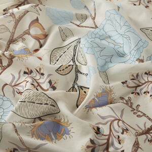 ipekevi - Cream Beige Marigold Cotton Scarf (1)