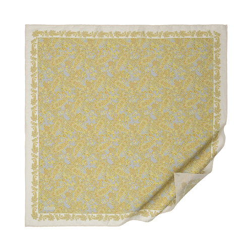 Cream Beige Mezopotamya Model 06 Print Tencel