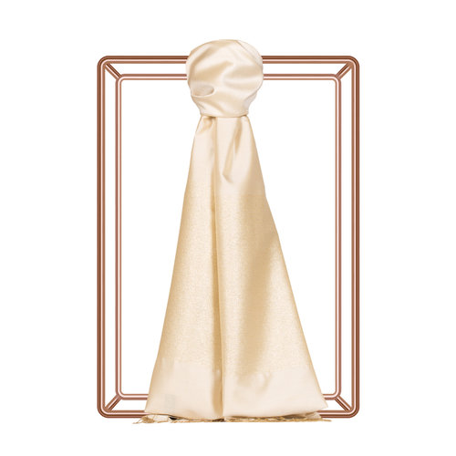 Cream Duchess Lurex Silk Scarf