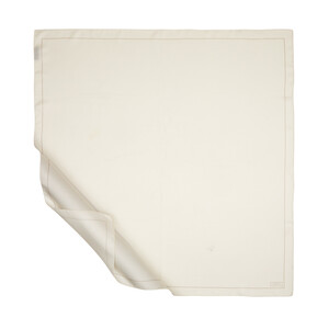 Cream Frame Silk Twill Scarf - Thumbnail