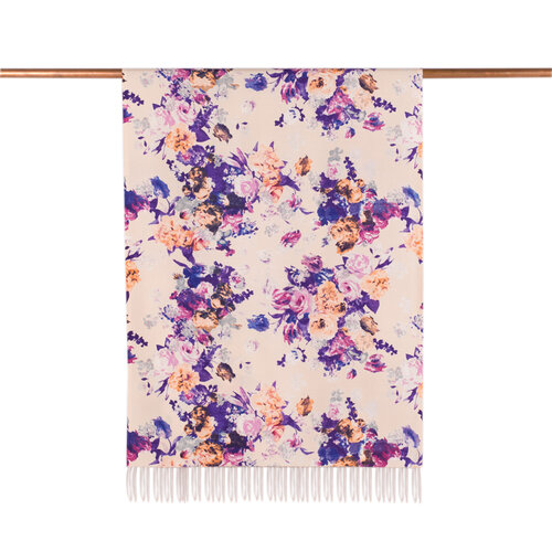 Cream Garden Spirit Print Silk Scarf