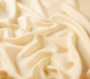 Cream Gradient Wool Silk Scarf - Thumbnail