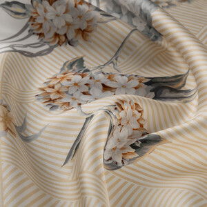 ipekevi - Cream Grey Kement Twill Silk Scarf (1)