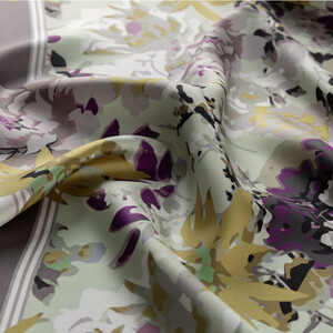 ipekevi - Cream Grey Summer Twill Silk Scarf (1)