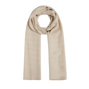 ipekevi - Cream Houndstooth Cotton Silk Scarf (1)