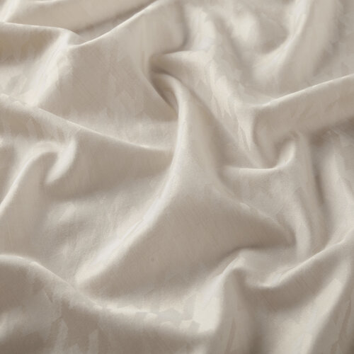 Cream Houndstooth Cotton Silk Scarf 