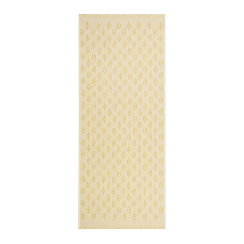 Cream IE Monogram Wool Silk Scarf