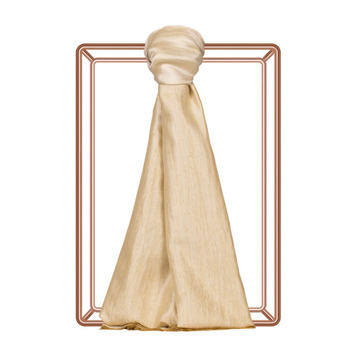 Cream Lurex Silk Scarf