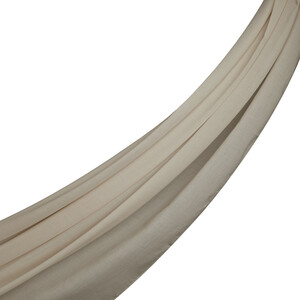 Cream Plain Cotton Scarf - Thumbnail
