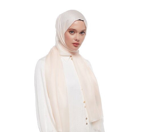 Cream Plain Modal Scarf